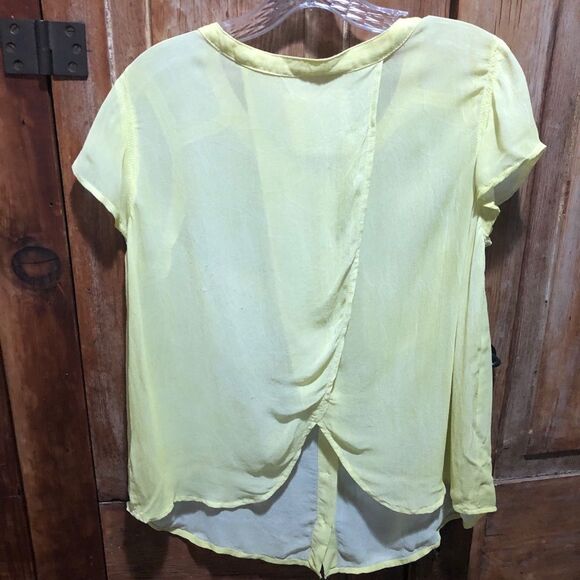WE THE FREE “SPELLBOUND” SEMI-SHEER BUTTON DOWN CAP-SLEEVE TOP WOMENS SMALL - Picture 8 of 12